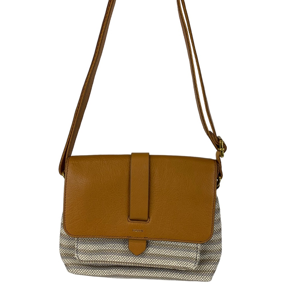 Fossil Kinley Small Crossbody Neutral Stripe - Picture 2 of 8